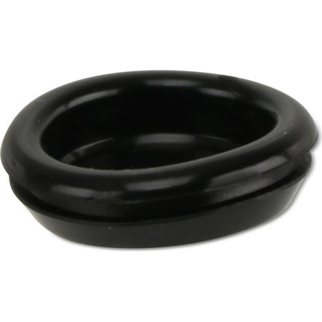 KSS Passe-câble PVC souple, noir, épaisseur de plaque 2,4, fermé, 1 pièce (1/2)