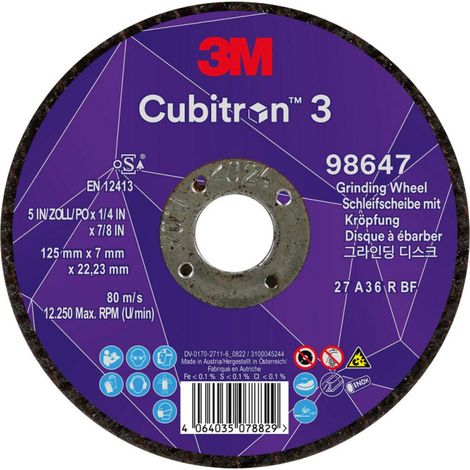 Disque abrasif Cubitron 3125x7mm 36+ 3M (1/3)
