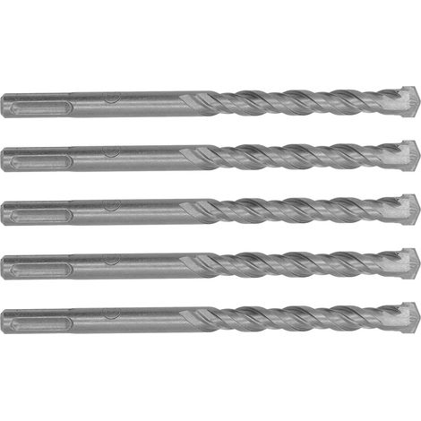 Satz mit 5 SDS-Plus 160mm Meißelbohrern, selbstzentrierender Hartmetallspitze, zweischneidig für Beton, Ziegel und Stein, Ø 12mm/0.47in. (1/5)