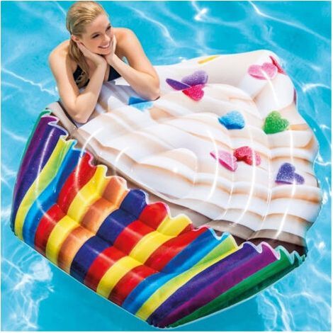Matelas Gonflable île Cupcake Pvc Mer Piscine 142x135cm (1/4)