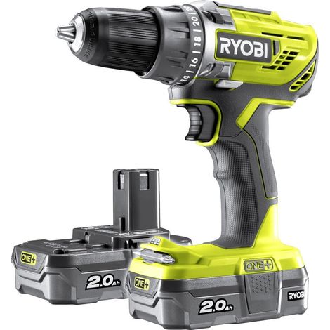 Perceuse Visseuse 18V R18DD3-220S – 2 Batteries 2.0Ah + Chargeur, Mandrin 13 mm, 2 Vitesses, 24 Réglages – Compacte et Polyvalente (1/5)