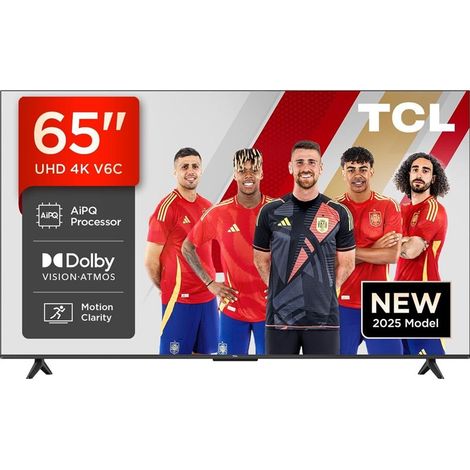 Televisor TCL 4K Ultra HD de 65 pulgadas, 3840 x 2160 píxeles, plano, 16:9, DLED, 65V6C (1/5)