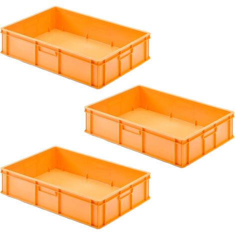 BRB 3 Kuchenblechkasten, orange, LxBxH 655x450x150mm, Wände und Boden geschlossen, Gewicht 2,18 kg