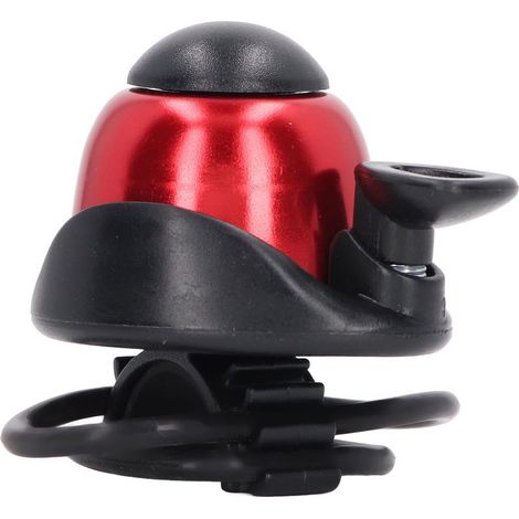 Klaxon de vélo en alliage d'aluminium pour scooter et VTT, sonnette à élastique rouge, remplacement de cloche (1/5)