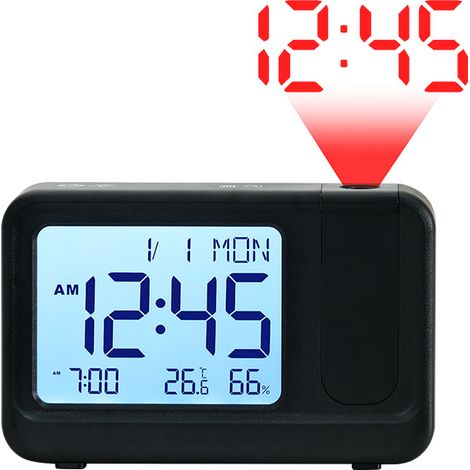 Multifunktionaler Projektionswecker, minimalistischer LCD-Elektronikwecker, Wecker, Alarmuhr - 2311