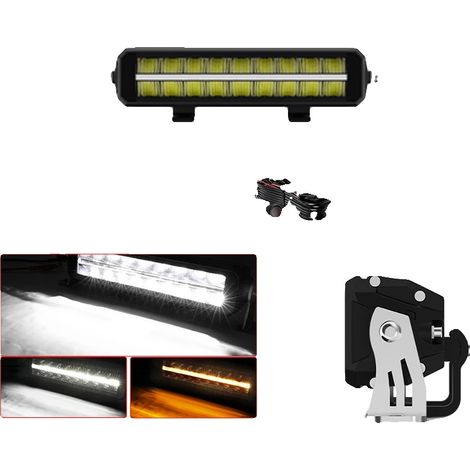 Barra luminosa a LED a doppia fila ad alta luminosità, design impermeabile, 30 cm con cavo DT (1/2)