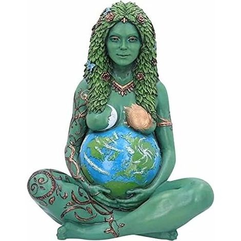 Green Mobility-Statue de la Terre Mère Figurine en résine, Art tridimensionnel Jardin Extérieur Décoration de la Maison en Résine Terre Mère Déesse Art Décoration (1/5)