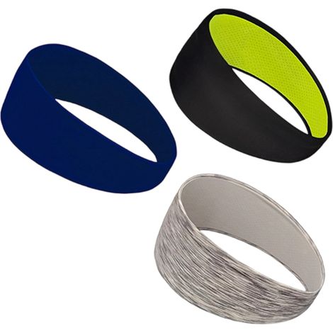 Stirnband - 3 Pièces - Nylon Et Spandex - Anti-dérapant - Pour Course À Pied Fitness Yoga - Unisexe (1/5)