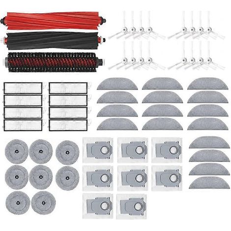 Accessoires pour Roborock S8 MaxV Ultra / S8 Max Ultra : brosse principale, chiffon de nettoyage, filtre HEPA et sac à poussière (1/5)