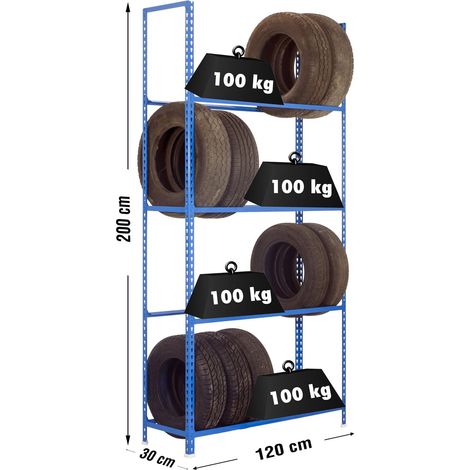Simonrack Reifenregal blau Kapazität 90 kg Metall
