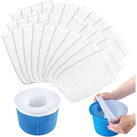 Chaussettes skimmer lot-30,Blanc,-Filtre pour écumoire feuilles écume-Chaussettes Aucunely (1/5)