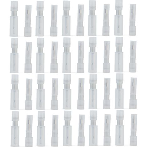Connecteurs rapides à butée cylindrique en nylon isolés entièrement, mâle et femelle, pour câbles de 0,3 à 1,0 mm, boîtiers de jonction à emboîtement (1/5)