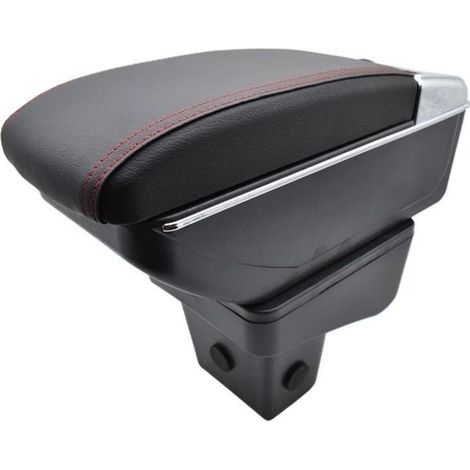 Accoudoir De Console Centrale En Cuir Noir avec double couches Spécifique pour Suzuki Vitara 2015-2019(avec des coutures rouges) (1/4)