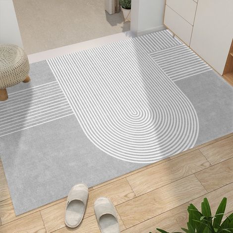 LAN Cuir gris Mizuno 4060cm Tapis d'entrée en cuir, lavable, découpable, résistant aux taches, adapté au détachage. (1/5)