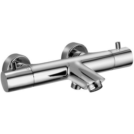 Paffoni Light Serie externe thermostatische Wannenbatterie LIQ022CR Verchromt - Messing (1/2)