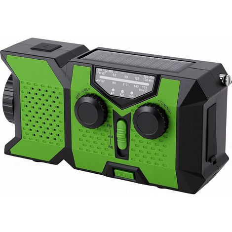 LICAEVEY Radio d'urgence, Manivelle Multifonction Alimentée à de (1/5)