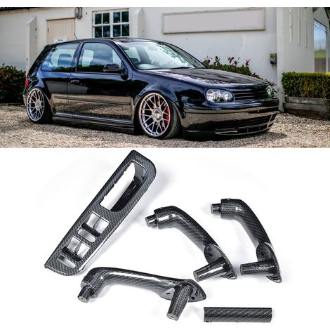 Set di 5 maniglie per porte interne in fibra di carbonio per Volkswagen Bora Mk4 (1/5)