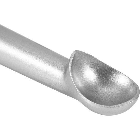 Tragbarer, antihaftbeschichteter und frostsicherer Eisportionierer aus Metall, Küchenutensil (mattes Silber) (1/5)
