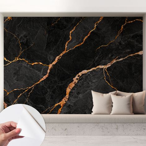 Carta da parati adesiva - lavabile - decorazione murale - per cucina - pellicola decorativa Vene marmoree 208x146 cm (1/5)