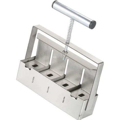 Filiyano – Outil de fabrication de blocs de terre manuel Quad, outil de 5 cm (2 pouces) avec poignée antidérapante confortable pour la plantation et (1/5)