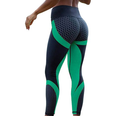 Vêtements de yoga imprimés, pantalons de sport taille haute gainants, pantalons de yoga à séchage rapide, pantalons moulants (1/5)