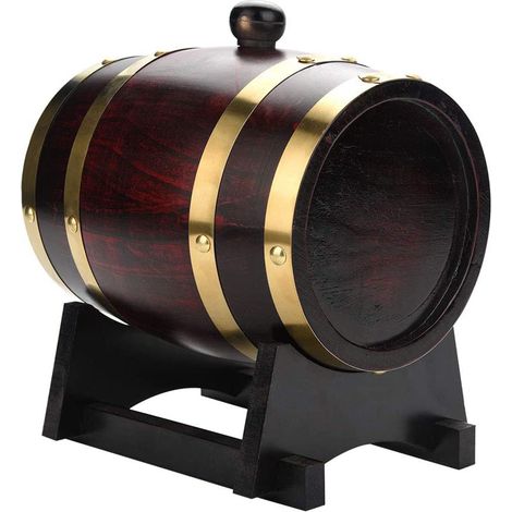 Tonneau à vin vintage en chêne de 1,5 L pour whisky, rhum et porto (1/5)