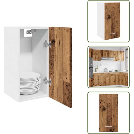Armoire suspendue vieux bois 30x31x60 cm bois d'ingénierie - Armoire Suspendue - Armoires Suspendues - Armoire De Cuisine - Armoire De Rangement (1/5)