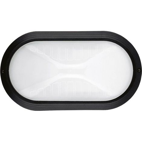 Supporto a parete PLAFF Oval Large IP65 E27 42W Nero (1/2)