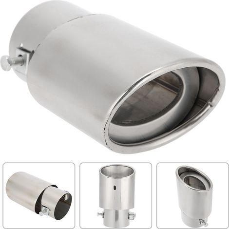 Silencieux d'échappement arrière General Motors en acier inoxydable argenté brillant, à flux direct. (1/5)