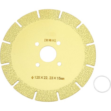 Disque de découpe diamanté 125 x 22,23 x 15 mm pour coupe de fonte, fibre de verre et marbre - Meule abrasive universelle (1/5)