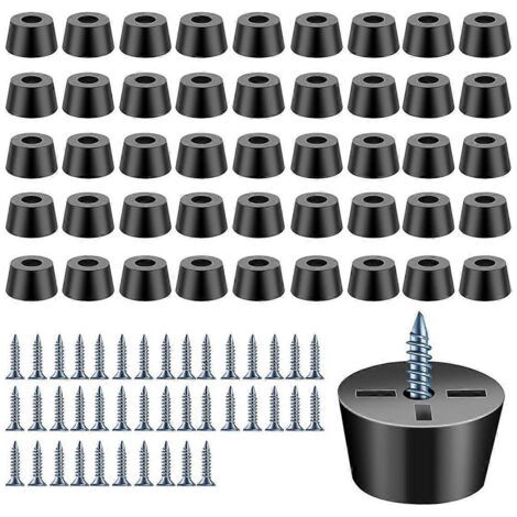 40 Gummifüße für Schneidebretter mit Schrauben, 15 x 8 mm, für Möbel (1/5)