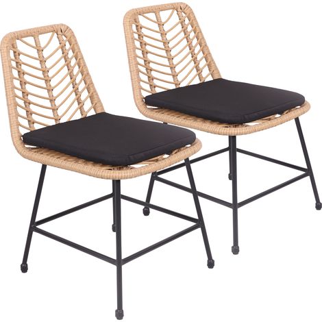 Set di 2 sedie in rattan sintetico con cuscini OKA (1/5)