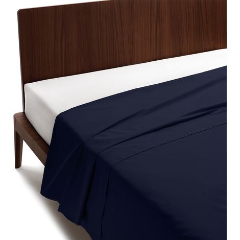 Drap Plat 1 Personne 160x280 en 100% Coton Percalle Certifié OekoTex Frais et Respirant, Draps Housses Dessus de Lits pour Linge de Lit et Literie, Drap Housse Douce et Durable (1/5)