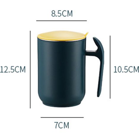 Mug isotherme à double paroi en acier inoxydable 550 ml, anti-fuites et anti-brûlures, finition givrée, vert foncé, idéal pour la maison, les cafés et le bureau. (1/5)
