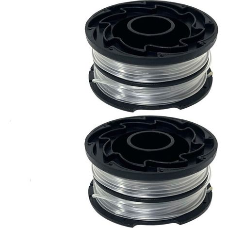 Set aus zwei Ersatz-Doppelfadenspulen, DF-065 und DF-065-BKP 90517175, kompatibel mit Black and Decker GH710 GH700 GH750 Freischneidern.