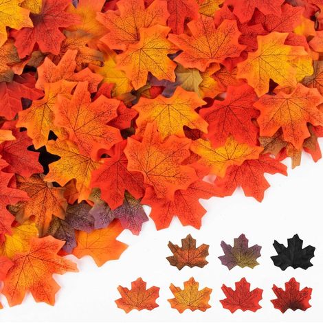 MAQIHAN 350PCS Herbstblätter Deko - Herbstdeko Innen Outdoor Aesthetic (1/5)