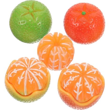 5pièces Décorations De Tableau De Bord Résine Figurines Orange pour Voiture Accessoires Intérieurs Amusants Et (1/5)