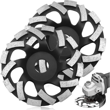mole diamantate a doppia fila 125 x 22,2 mm per calcestruzzo, per levigatura con smerigliatrice angolare (1/5)