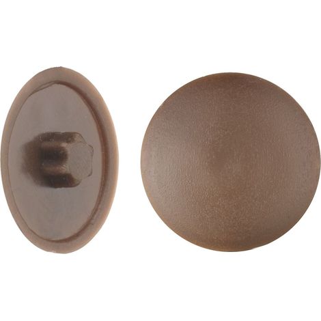 Connex Abdeckkappen Ø 12 mm für TX 10 Schrauben dunkelbraun - 50 Stk. Abdeckkappen