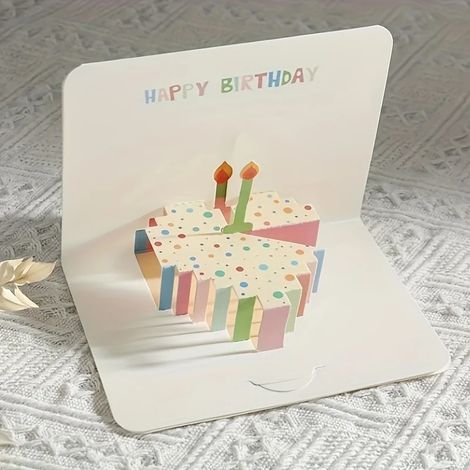 Carte d'anniversaire 3D avec enveloppes - Cadeau parfait pour famille, amis et proches - Idéal pour les fêtes d'anniversaire (1/4)