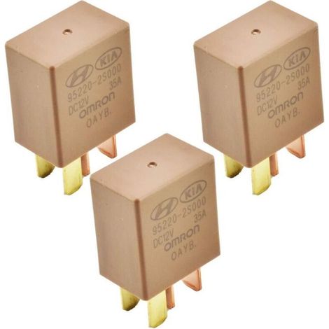 Relais automobile 95220-2S000 DC 12 V 35 A 4 broches compatible avec Hyundai KIA (lot de 3) (1/4)