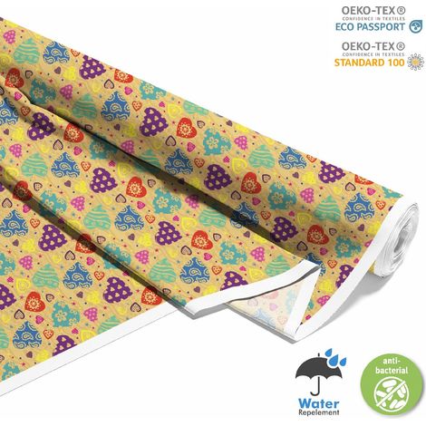Outdoor dekostoffe oxford - Motiv Retro-Herzen (1/5)