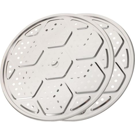 Set de 2 paniers vapeur en inox de 28 cm pour la cuisine et l'autocuiseur