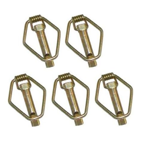 Pasadores de clip de seguridad de 8,5 mm – Paquete de 5 – Montaje patentado con resorte para una fijación rápida – Para orificios de 9 mm (1/2)