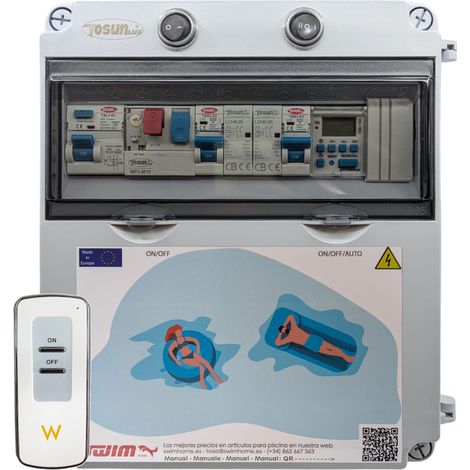 Cuadro Eléctrico  1CV  300W/AC  Contactor Motor Clorador  Mando ON/OFF