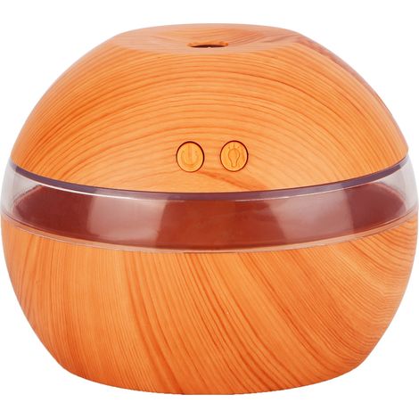 Humidificateur de voiture style bois chinois avec mini-USB LED, diffuseur d'arômes silencieux et compact à pulvérisation LED, humidificateur à changement de couleur RGB (1/5)