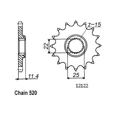 Pignon de sortie de boite Esjot pour Moto KTM 620 Duke E 1995 à