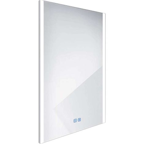 Nimco Specchi - Specchio con illuminazione LED, 50x70 cm, sensore tattile, alluminio ZP 11001VX (1/5)