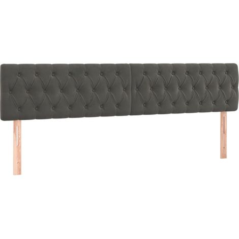 Maison Exclusive - Cabeceros terciopelo gris oscuro 180x7x78/88 c