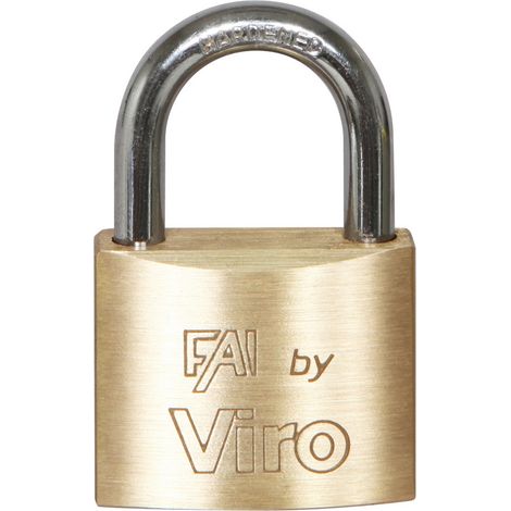Viro Fai art 554 lucchetto rettangolare 40 mm con arco in acciaio 2 chiavi (1/2)